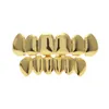 الأسنان ذات الطلاء الذهب الحقيقي Grillz Glaze Gold Grillz Teath Hip Hop Bling Jewelry Men New Body Bodich Jewelry