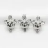 10pcs Dull Silver Cute Mini Bear Pearl Cage Jewelry Making Lockets Pendant for Scented Perfume Essential Oil Diffuser Necklace