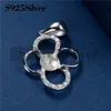 HOPEARL Sieraden Parel Montage Hanger 925 Sterling Silver Blanks Cubic Zirconia DIY Maken Sieraden 3 Stuks