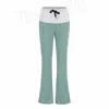 Womens Yoga Pants Stretch Comfy Soft Flare Wide leg pants Workout Legging Patchwork Boot Cut Sports pants home clothing T2B5026