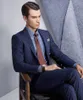 Handsome One Button Groomsmen Peak Lapel Groom Tuxedos Men Suits Wedding/Prom/Dinner Best Man Blazer(Jacket+Pants+Tie) AA239