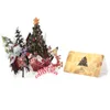 3D para cima cartões Feliz Natal Origami Papel Laser Corte Cartões Presente Cartões Presente Handmade Em Branco Colorido Árvore de Natal