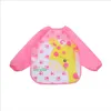 Bébé Smock Bavoirs Bandana Burp Chiffon Toddler Mignon Dessin Animé Tablier À Manches Longues Survêtements Infant Imprimé Bavoirs Imperméables Chiffons De Salive TLZYQ1050