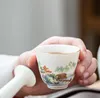 Zwierząt Master Puchar Porcelanowy Teacup Ptak Wzór Painted Ceramic Teacup Vintage Małe Akcesoria do herbaty