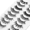 20 par Blandade Styles 3D Mink Lösögonfransar Naturlig Wispy Criss-cross Fluffig Eyelash Soft Handgjorda Cruelty-fria Lashes