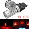 Freeshipping 2Pcs 3157 LED rojo intermitente Luces estroboscópicas intermitentes Alerta trasera Freno de seguridad Parada trasera Luces del automóvil