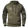 Kamouflage jackor män huva brev tryck avslappnad fleece jacka höst tunna camo hoodies pullover