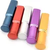 Fashion New Style 6ML Portable Aluminum Perfume Bottle With Atomizer Mini Refillable Travel Perfume Sprayer Empty Glass Parfum Case LX9319