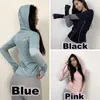 BINAND haut de Yoga à capuche trou de pouce chemise de Sport femmes Lycra haut de Sport mince gymnase Fitness rayure Yoga à manches longues sweat à capuche pour femme 8721068