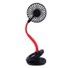 Mini Clip Fan Portable Cool Ventilateur à main rechargeable avec lumière LED Bureau Coloré Night Light Fans Party Favor OOA8105