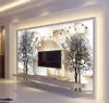 2019 New Photo 3d Wallpaper albero in bianco e nero concezione artistica 3D TV sfondo decorazione della parete semplice paesaggio carta da parati