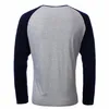 2018 Basic Raglan Tee Color Stitching Primavera T Camiseta Nova mistura de algodão macio Baseball Loose Top T-shirt Homens T-shirts Plus Size S-4XL