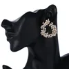 Moda - Orecchini a forma di ramo da donna con orecchini color argento con zirconi di lusso per bijoux di gioielli indiani brinco da sposa