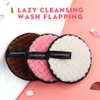 Eye Makeup Remover Pads reusable Flutter Wash Cleansing Cotton Face Cleansing Sponge Puff Soft