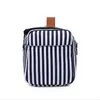 HBP Navy Striped Cosmetic Bags Canvas Pouch Women Clutch Makeup Storage Bag