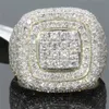 Bagues en or 14 carats avec diamants pour hommes Hiphop péridot pierres précieuses Anillos De Bizuteria Bague de mariage Bague de bijoux en diamant étincelant SH196174530