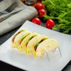 Taco Holder 4 Wave Shape en acier inoxydable Food Rack Hard Shell Kitchen Tool