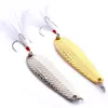 High Quality Metal Spoons Fishing Lure Spinner Bait 7cm 16g Jigs Laser Sinking Deep Diving vib blades hook with Feather