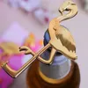 Atacado Garrafa ouro Flamingo Alloy Beer Opener personalizados pássaros bonitos abridor de garrafas Cartão de Barra de Ferramentas