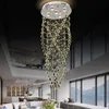 K9 Crystal Raindrop Kroonluchter Verlichtingsarmatuur Plafond LED Ronde Vorm Suspension Hang Lamp Woonkamer Light Luster Lamp