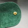 Étui de protection pour montre Rolex, pochette verte lisse de haute qualité, cadeau de poche 12 8 cm229N