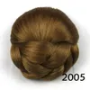 Chignon pour cheveux en soie synthétique haute température, simple et élégant. Chignon pour cheveux à 6 couleurs noir / or / brun