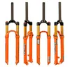 Wanyifa 1-1/8 Bicycle MTB Air Suspension Crown Manuel Straight Fork Travel 120mm 26" 27.5" 29"