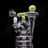 2020 Recycler Dab Rigs 5.7" cores Vidro Dab Rig Água de vidro Bongs Oil Rigs Bubbler Bong