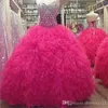 Superbe Chérie Organza Baguettes Quinceanera Robe 2017 Robe De Bal Puffy Robe De Bal sexy 16 robe robes formelles image réelle