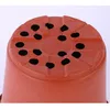 Multi-size Double Color Flower Pots Plastic Red Black Nursery Transplant Basin Unbreakable Flowerpot Home Planters Garden Supplies BC BH3637