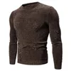 2020 new designer mens solid sweater fashion round neck hole knit cotton sweaters jumper slim fit pullover sweater Euro size