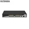 16 ports POE Switch with 16 POE Ports 2 Gigabit Uplink 1*1000Mbps SFP Power to IP Camera, Wireless AP, IP Phone