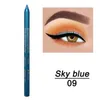 Märke 14 färger långlastande eyeliner blyerts vattentät skimmer matt ögon skuggfoder makeup ögonskugga penna kosmetiska verktyg1844516