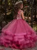 New Cheap Cute Elegant Beaded Flower Girl Dresses Lace Appliques Corset Back New Lovely New Maid of the Honor Dresses