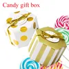 Cadeau cadeau Gold White Paper Festival Noël Mariage Sweet Candy Box Sacs de faveur Party Craft Boîtes de chocolat Emballage portable1