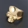 Vintage Men039s Stainless Steel Skull Rings Gothic Skull Bone Biker Finger Ring Jewelry for Man High Quality Accessories Orname8443416