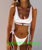 2020 Women Swimming Girl Ladies Sports Bikinis Set Laceup Solid Color Onepiece Baddräkt med kedjeband och bröstmatta droppin8964182