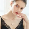 Luksusowy projektant biżuterii Kobiety Naszyjnik Kryształowe kolczyki sercowe lodowe wisiorek zaręczynowy zestaw ślubny Bling Diamond Mash