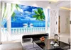 3d photo carta da parati High-end murale su misura in seta adesivo muro Blu cielo nuvole bianche paesaggio marino TV carte sfondo parete Papel de Parede