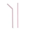 Silicone Drinking Straw Multi-color Reusable Food-grade Safe Straws Folded Bent Straight Straw Home Bar Accessory 6 Colors GGA2259