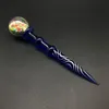 Beracky 5Inches Glass Magic Wand Dabber avec 25mm OD Ball Heady Glass Bamboo Dabber Tool Carving Dab Tool for E Nails Dab Nail