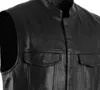 メンズベストブラックバイカーオートバイヒップホップウィストコート男性フェイクレザーパンクソリッドスレインノースリーブジャケットメンズ服