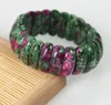 Bracciale Tesoro Rosso e Verde, Stringa a mano semiverde e semiviola, Fila di mani a forma di tigre, Giada di fiori di pruno essiccato da uomo