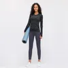 Long Sleeve Elastic Gym Yoga Shirts Women Slim Mesh Running Sport Jacket Quick Dry Black Fitness Sweatshirts Tops top