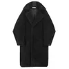 Męskie prochowce męskie zimowe luźne grube fałszywe jagnięce wiatrówka płaszcz odzież wierzchnia mężczyzna kobiet Streetwear Vintage długa kurtka futrzana płaszcz 1