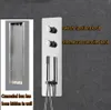 Badrum dolda duschuppsättning tillbehör kranar panel kran väggmonterad termostatisk mixer dusch huvud regn vattenfall bf9001