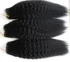 300s verworrenes glattes brasilianisches Haar, 100 % menschliches Mikroperlen-Links-grobes Yaki-Echthaar, 300 g