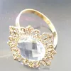 Anillo de servilleta transparente dorado Anillos lujosos para bodas Fiesta Banquete Cena Decoración Decoración de mesa Fábrica diseño experto 3455514