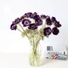 1ピーPUアネモネ本部の造花の結婚式のブライダルバラの花束写真小道具庭の飾り家の装飾