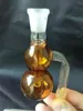 Multicolor Gourd Pot Glas Bongs Tillbehör, Färgrikt rör Rökning Böjda Glasrör Oljebrännare Rör Vattenrör DAB Rigglas Bongs P